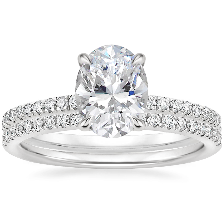 18K White Gold Luxe Viviana Diamond Ring 1 3 ct. tw. with Ballad Diamond Ring 1 6 ct. tw